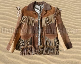 Vintage 70s Scully Leather Fringe Jacket: Embroidered Western Coat