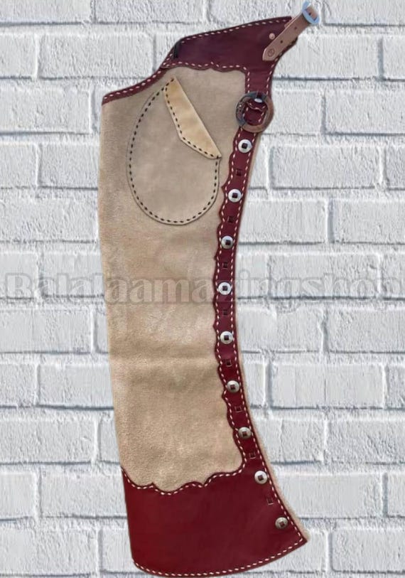 Chaps De Fusil De Chasse En Cuir - Coutures Buck, Personnalisés, Zips Fonctionnels, USA