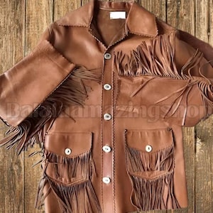 Leather Fringe Jacket for Women | Western Cowgirl Rodeo Style | Real/PU Leather Rustic Jacket | Boho Festival Outfit