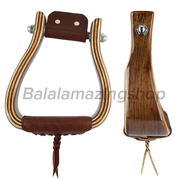 Handmade Wooden Horse Stirrups | Don Orrell Western Saddle Riding Gear