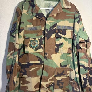 M81 Woodland Camo Combat Coat| US Air Force Techincal Sergeant| Pre-Owned Militaria