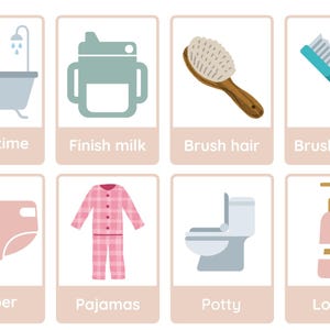 Digital Visual Routine Cards for Toddlers | Printable Daily Routine ...