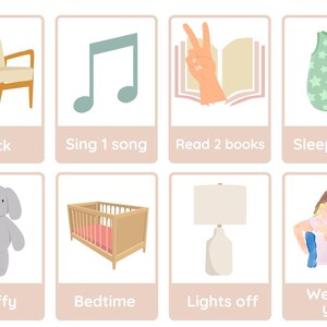 Digital Visual Routine Cards for Toddlers | Printable Daily Routine ...