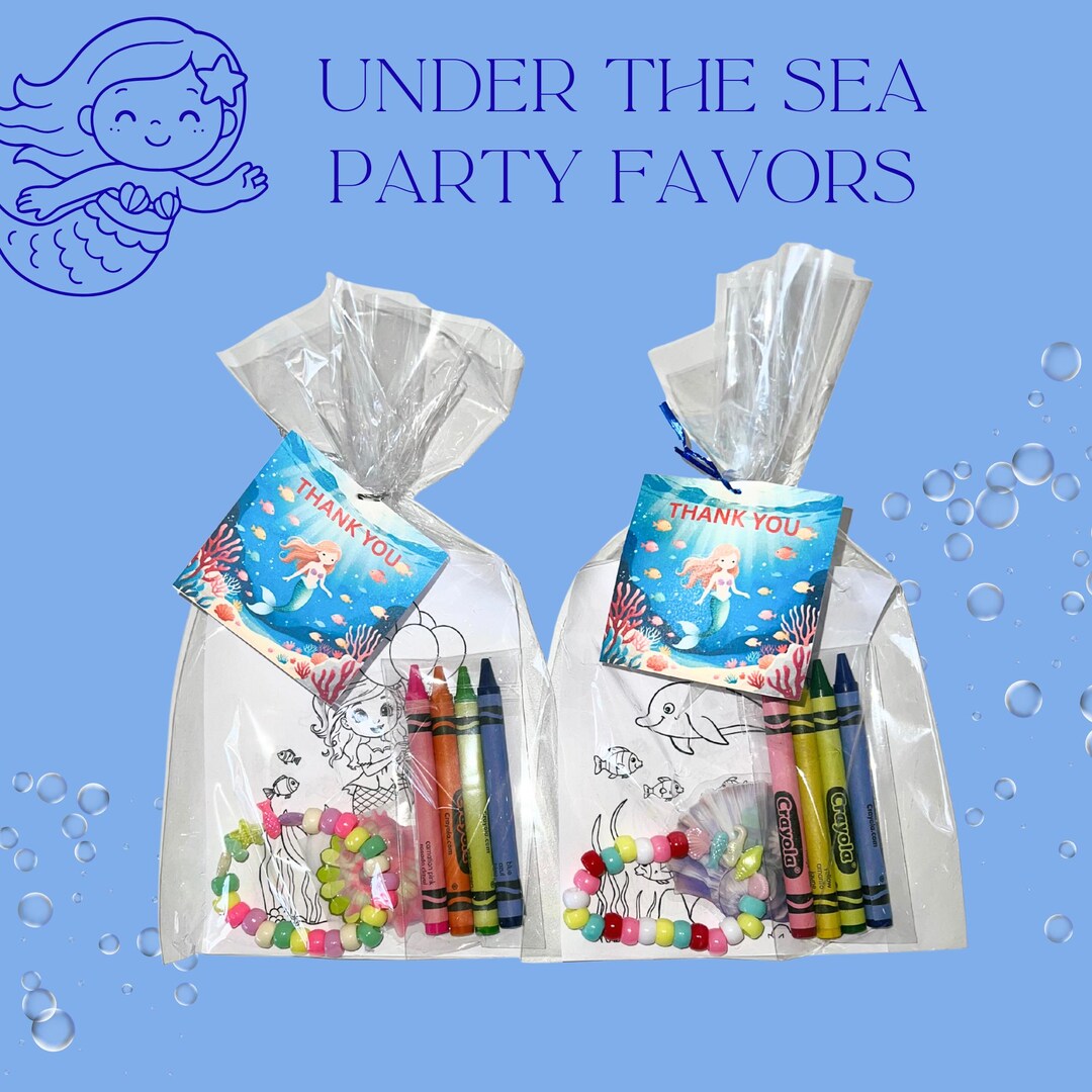 Under the Sea Party Favors, Personalized Birthday Party Goodie Bags ...