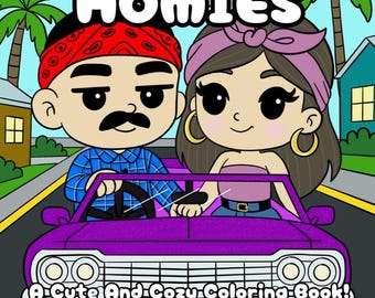 Homies-kleurboek: chibi-stijl, culturakunst (pdf-patroon)