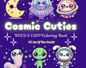 Cosmic Cuties: gewaagde en gemakkelijke kleurplaten