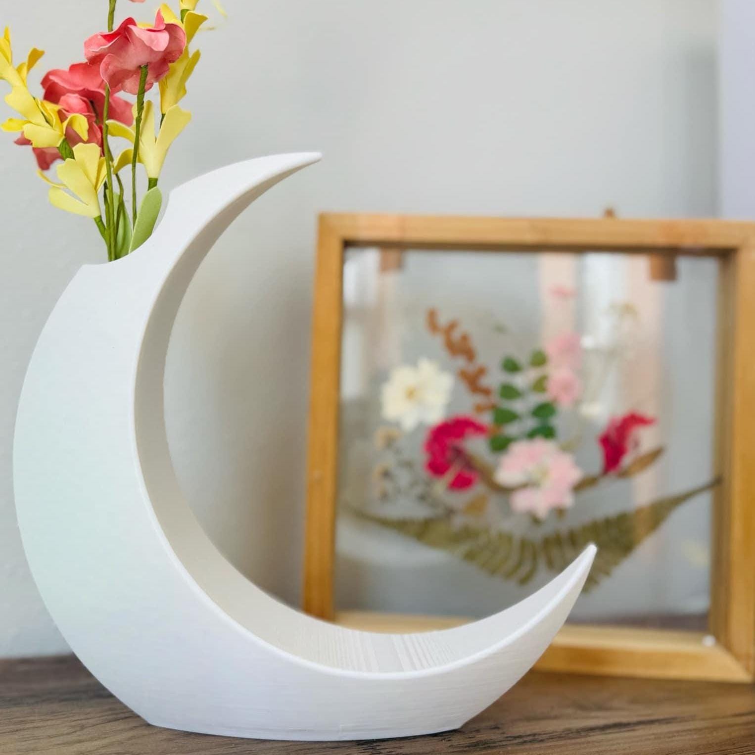 Lunar Moon Vase: Celestial Boho Decor Centerpiece 4-10 inch