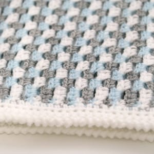 DOWNLOAD INSTANTÂNEO PADRÃO Crochê Bebê Menino Cobertor Afegão Batismo Xale