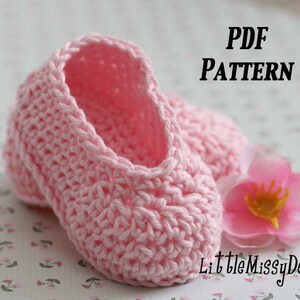INSTANT DOWNLOAD Crochet pattern baby bootie &#39;Alanah&#39; shoe tutorial size 0-3 months Newborn