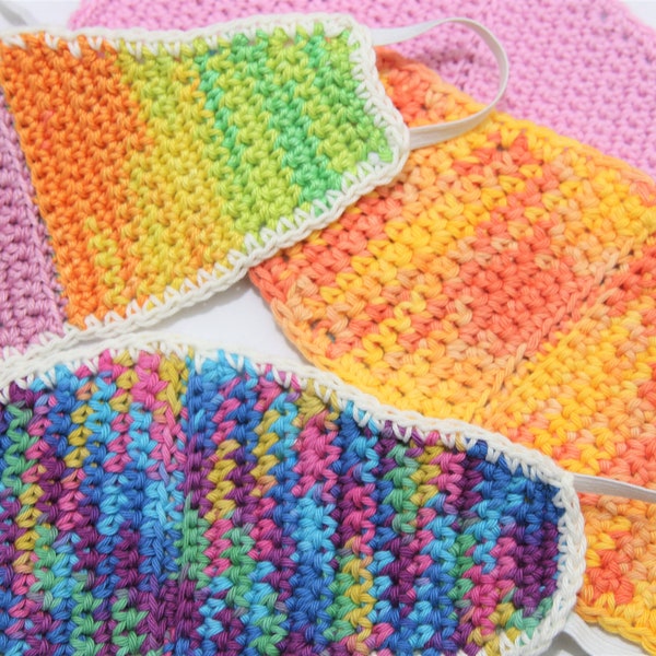 EASY Crochet toddler child reusable face mask pattern  - 2 sizes