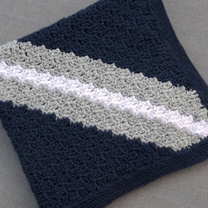 INSTANT DOWNLOAD PATTERN Crochet Navy Blue Azul Marinho C2C Graphgan Baby Boy Blanket Pattern