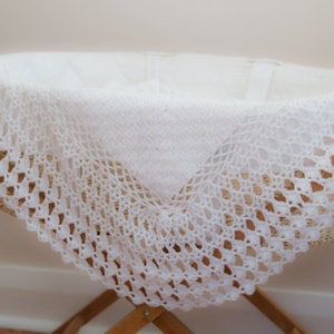 PADRÃO DE DOWNLOAD INSTANTÂNEO Crochê Royal Heirloom Manta para bebê Xale de batismo