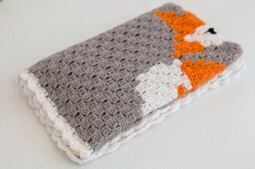 INSTANT DOWNLOAD PATTERN Crochet Woodlands Fox C2C Graphgan Baby ...