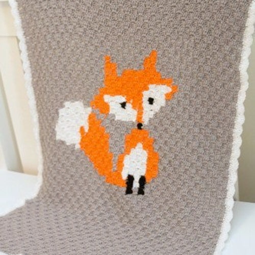 INSTANT DOWNLOAD PATTERN Crochet Woodlands Fox C2C Graphgan | Etsy