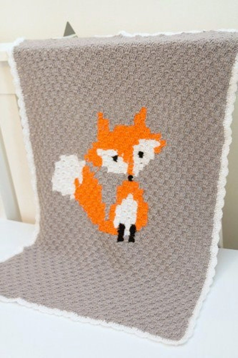 INSTANT DOWNLOAD PATTERN Crochet Woodlands Fox C2C Graphgan Baby ...