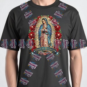 Sparkly Virgen de Guadalupe | Faux Rhinestone PNG | Instant Download image 4
