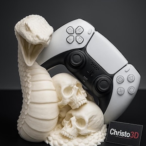 PS5 Gaming Controller Stand – Snake and Skulls Design – Desk & Display Holder
