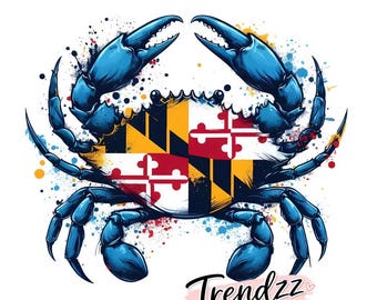 Cangrejo PNG – Bandera de Maryland, cangrejo azul, arte de salpicaduras, descarga digital