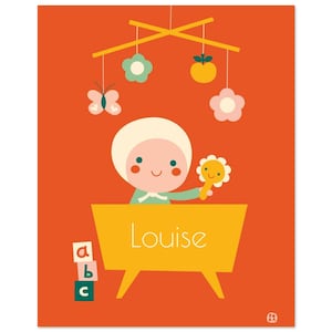Poster personalizzato retrò per neonati, ideale come decorazione per la cameretta dei bambini o come regalo