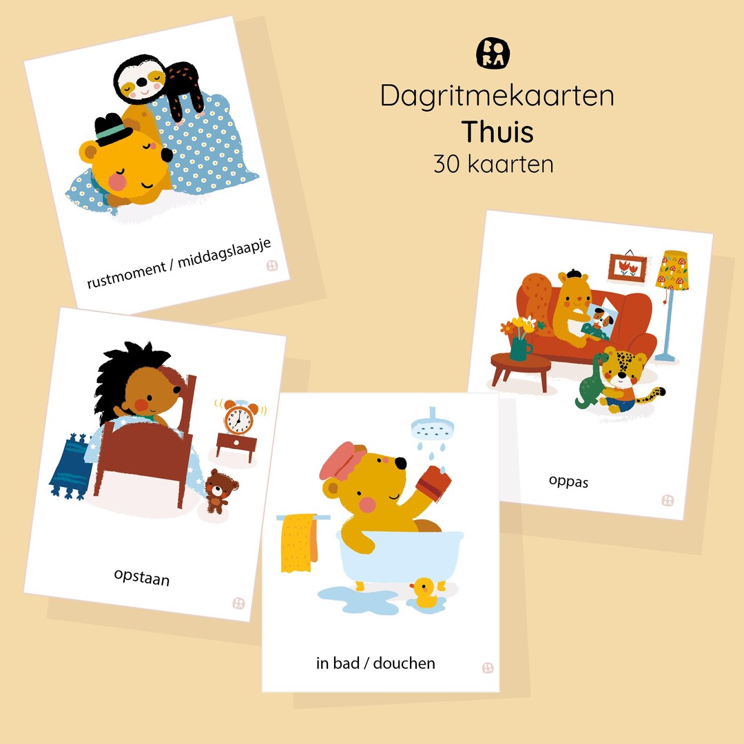 Daily Routine Cards for Home - DUTCH – PDF Download - Etsy