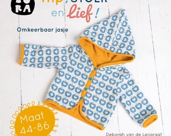 Naaipatroon PDF omkeerbaar jasje voor baby (Nederlands)