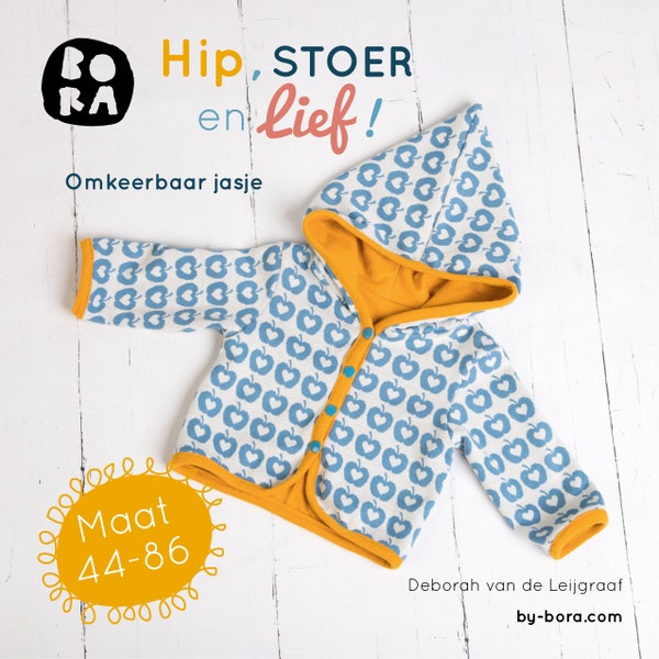 Sewingpattern PDF reversible jacket for baby (Dutch and English)