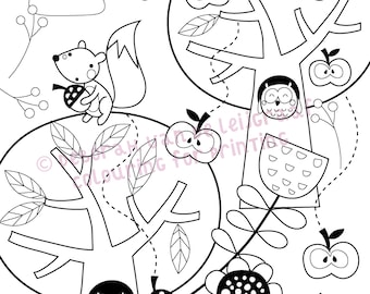 Colouring Appletree/woodland theme download