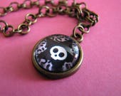 Rocker Skull Doll Necklace for Blythe, Pullip, Dal, Monster High, Barbie, BJD etc.