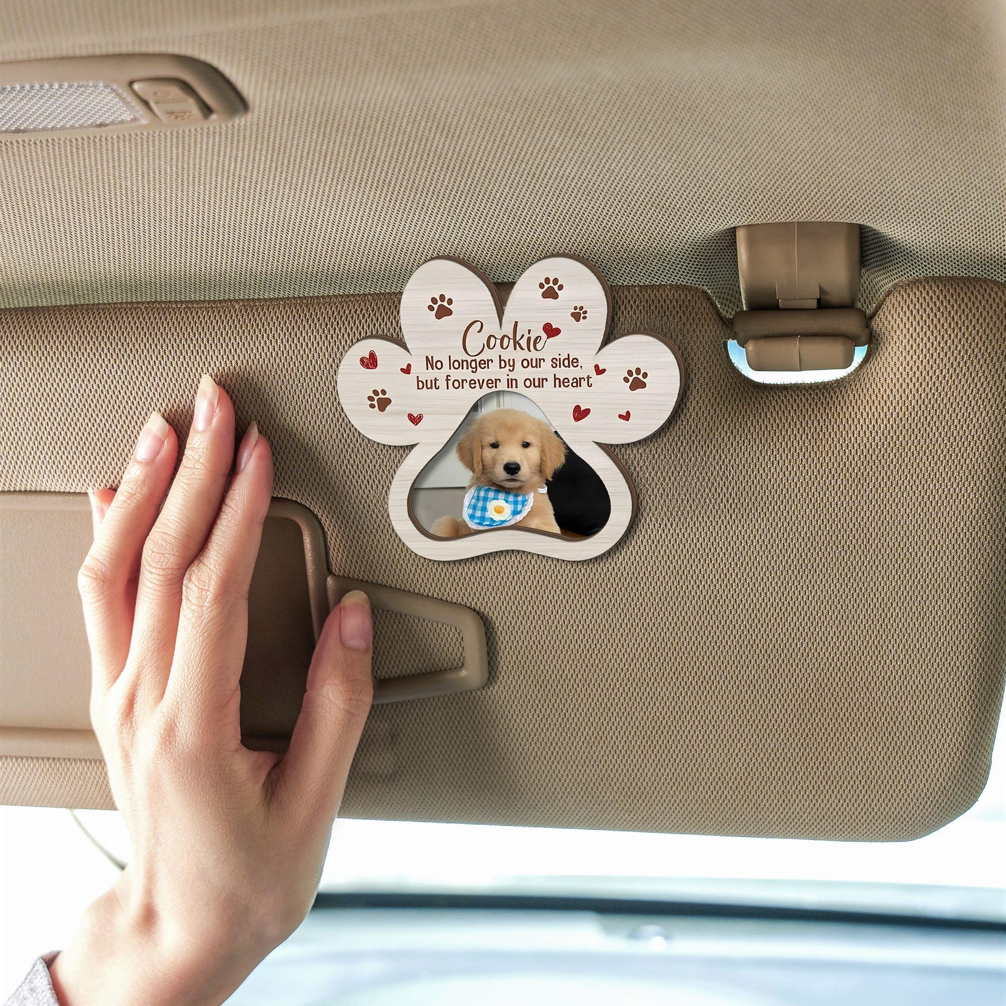 🔥Free Shipping🔥 Personalized Dog Memorial Car Visor Clip - Pet Loss Keepsake & Remembrance Gift,Heartfelt Memorial Gift For Pet Lovers