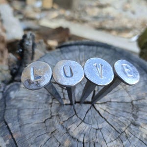 Iron Nail, Clavos - Hand Forged Nails With Personalization For 6th Anniversary Gift, Iron Anniversary.