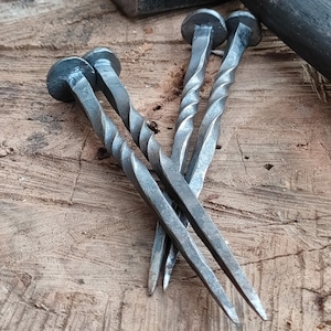 Hand Forged Nails With Personalization For 6th Anniversary Gift, Iron Nail, Iron Anniversary.