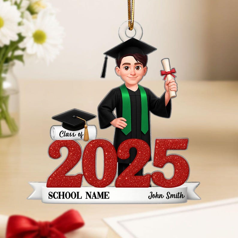 Class of 2025 2026 3D Effect Senior - Personalized Acrylic Ornament ...