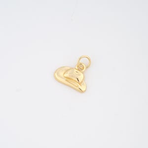 18K Gold Filled Cowboy Hat Charms,Cowboy Hat Pendant for DIY Jewelry Making Supply