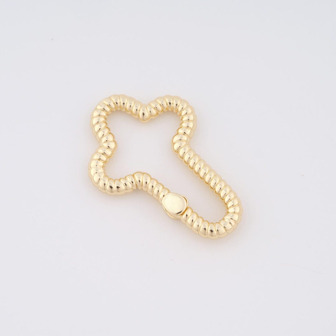 Clasp Cross Pattern 18K Gold Filled Push Door Clasp,cross Clasp for DIY Jewelry Making ...