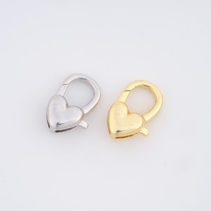 18K Gold Filled Lobster Clasp,Heart Clasp for DIY Jewelry Making Supply