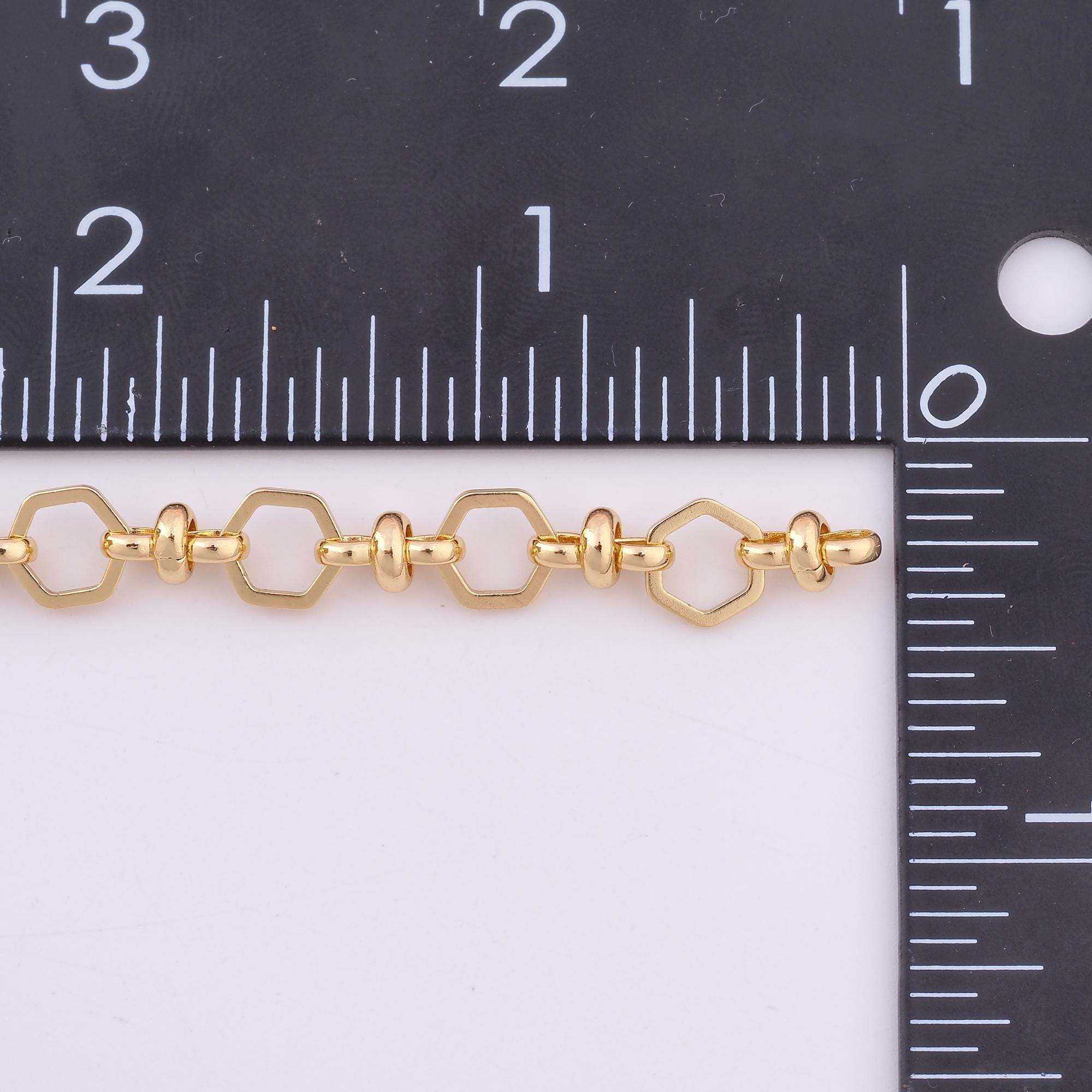 3.28 FT 18K Gold Filled Hexagon Chains,semi-finished Chains for DIY ...