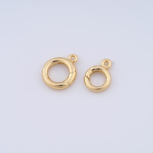 18K Gold Filled Snap Clasp,Round Clasp for DIY Jewelry Making Supply