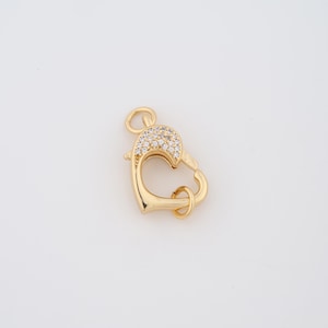18K Gold Filled Lobster Clasp,Heart Clasp for DIY Jewelry Making Supply