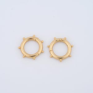 18K Gold Filled Snap Clasp,Round Clasp for DIY Jewelry Making Supply
