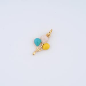 18K Gold Filled Enamel Balloon Charms,Balloon Pendant for DIY Jewelry Making Supply