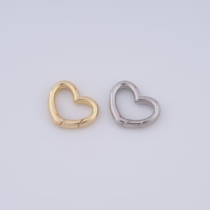 18K Gold Filled Snap Clasp,Heart Clasp for DIY Jewelry Making Supply
