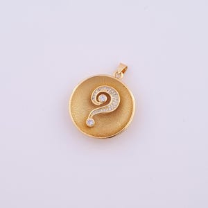 18K Gold Filled Symbol Charms,Micropavé CZ Symbol Pendant for DIY Jewelry Making Supply