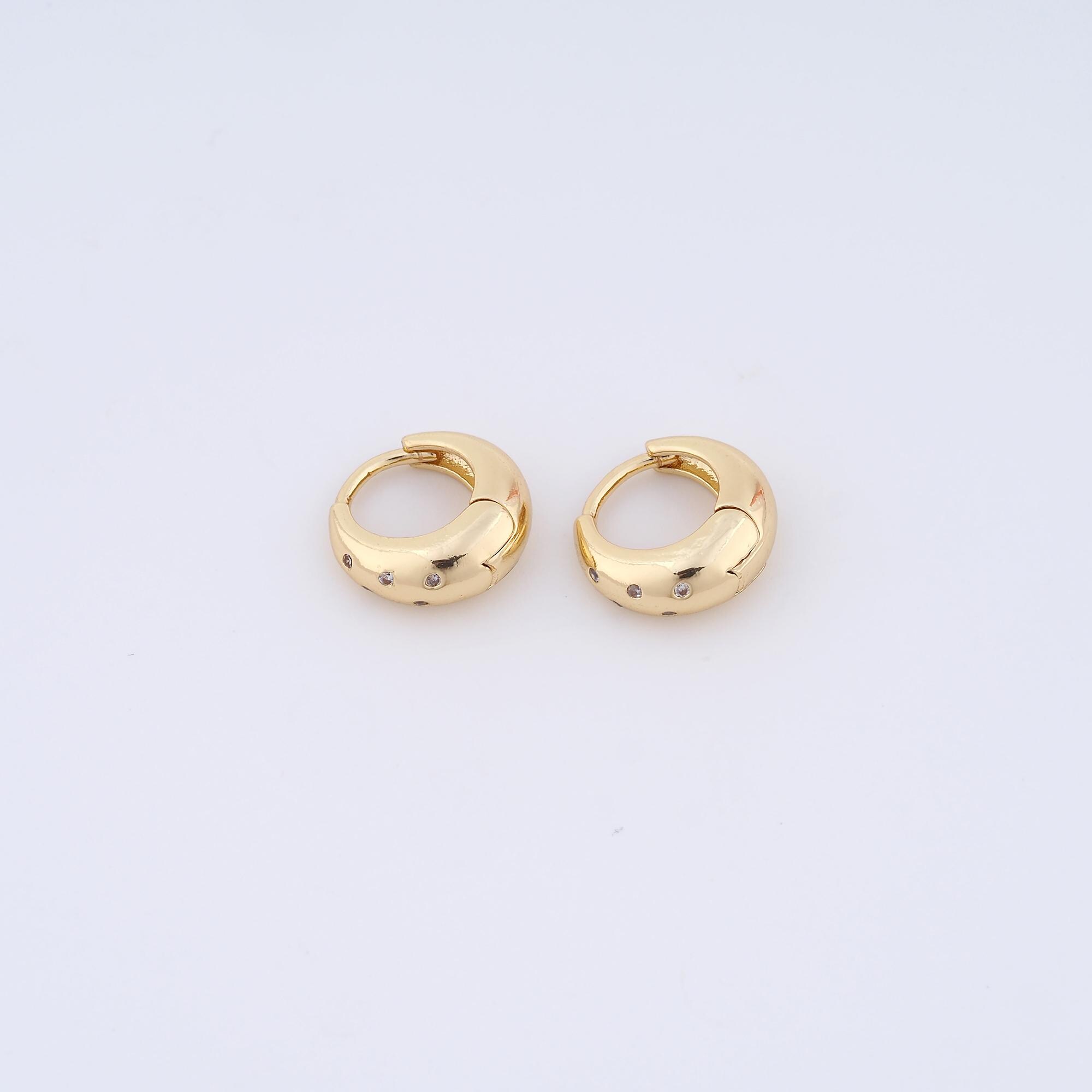 18K Gold Filled Hoop Earrings,hugging Hoop Earrings,hypoallergenic