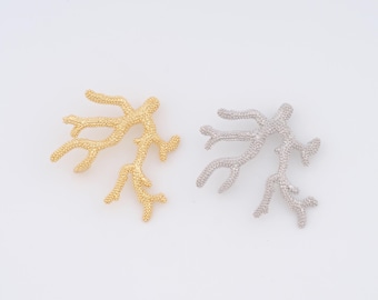 18K Gold Füllte Korallen Charms, Korallen Anhänger für DIY Schmuckherstellung Versorgung