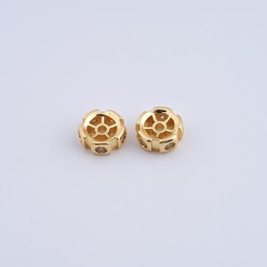 18K Gold Filled Wheel Beads,Round Beads for DIY Jewelry Making Supply