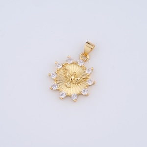 18K Gold Filled Bald Eagle Charms,Micropavé CZ Bald Eagle Pendant for DIY Jewelry Making Supply