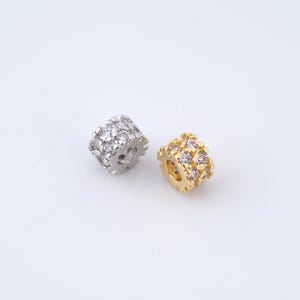 18K Gold Filled Tube Beads,Round Beads for DIY Jewelry Making Supply