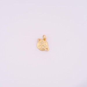 18K Gold Filled Saturn Charms,Micropavé CZ Star Pendant for DIY Jewelry Making Supply