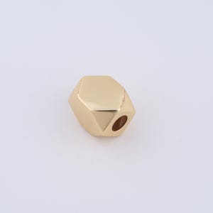 18K Gold Filled Wide Beads,Large Hole Beads for DIY Jewelry Making Supply