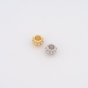 18K Gold Filled Round Beads,Tube Beads for DIY Jewelry Making Supply